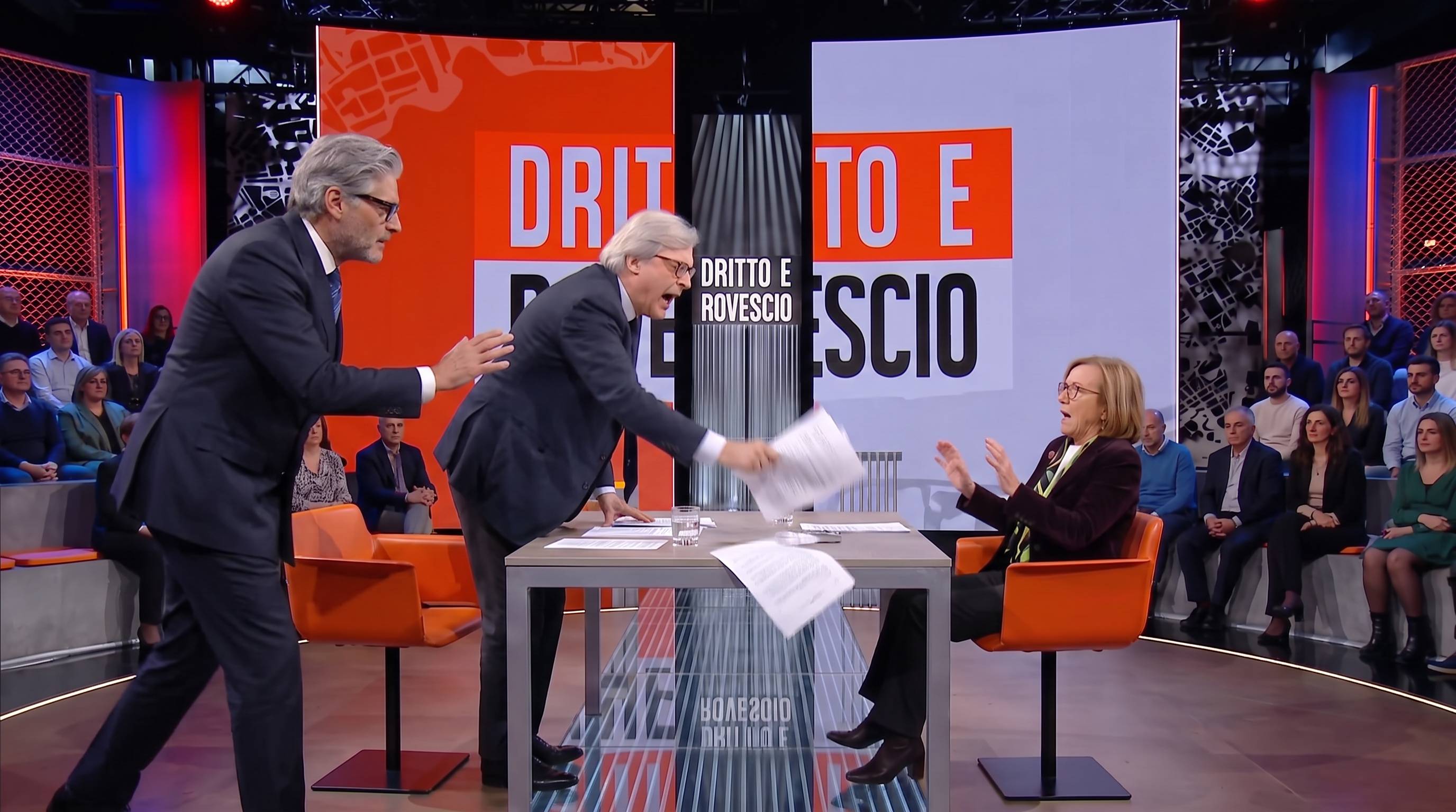 Vittorio Sgarbi legge i numeri del rendiconto INPS in diretta